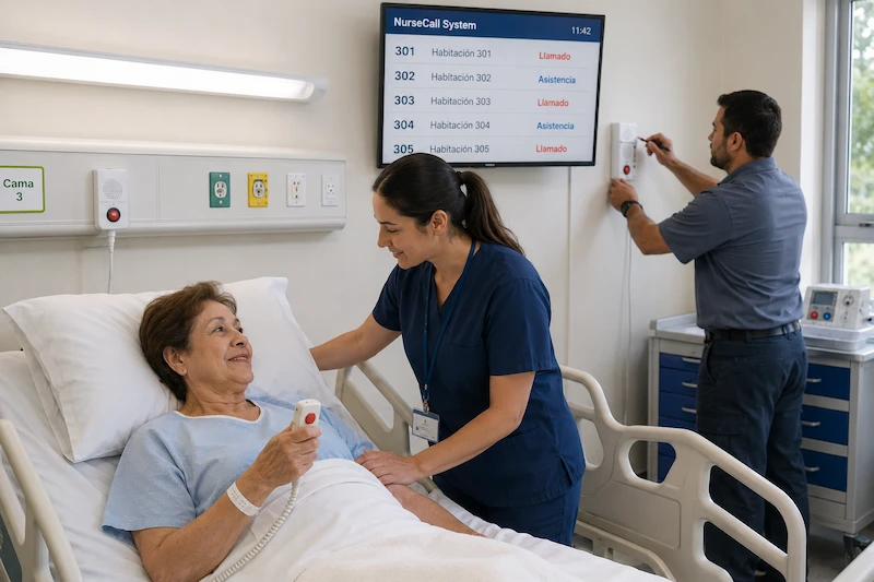 Infraestructura de red avanzada para conectividad médica.